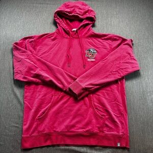 Liberty University Baseball Peter Millar Flames Hoodie Mens Large Pullover Red